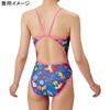 Swimsuit Training One Piece Pink x Blue M [Arena] (Open Back) Women's (PKBL)