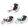 Historical Accuracy Metal Jinrikisha Collectible Toy Vintage Rickshaw Tricycle Model Desk Decoration Movie Ornament