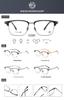 Men's Retro Titanium Ultra-light Eyebrow Bar Half-Frame Glasses for Myopia