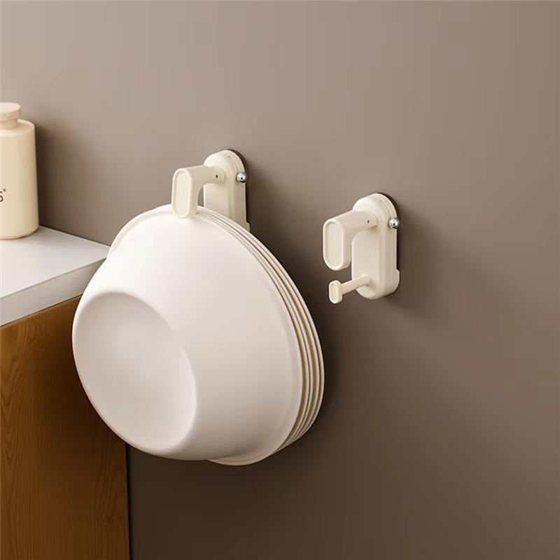 Practical-Suction Cup Washbasin Hook - Detachable, Adjustable Wall-Mounted Basin Rack For Bathroom & Kitchen Storage