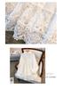 Plus Size Women's Long Sleeve Lace Trim Shirt – Early Spring Layering White Top