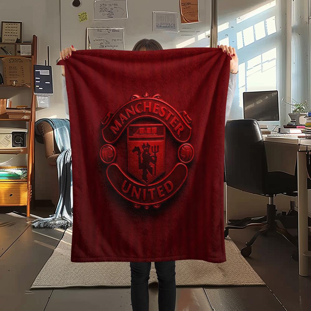 Manchester United Flannel Blanket, High quality Comfortable for All Seasons, Home Decor, Warmth and Comfort
