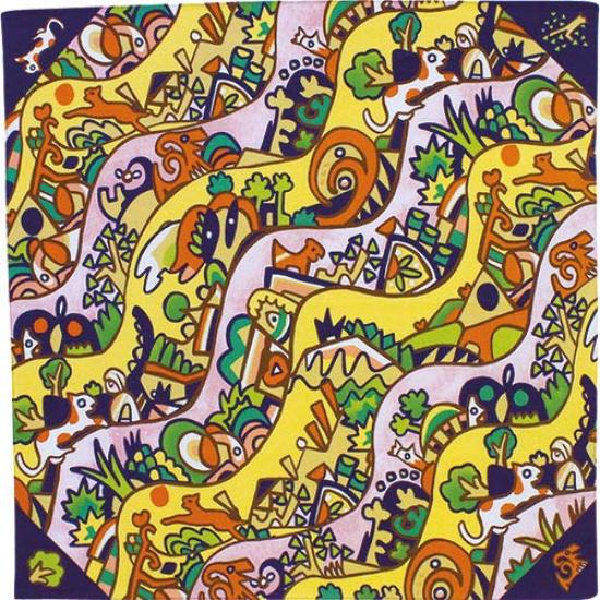 

Мусубі Фурошікі Мистецтво Зигзаг Зроблено в (Обгорткова тканина), 50см, Брут, Візерунок, Темно-синій, Японія, 20461-103