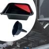 9L Automotive Oil Drip Pan Tray and Funnel Oil Change Tray 36.5x36.5x12.5cm for Cars, Motorcycles, Boats Portable