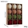 Set of 6 Christmas Tree Ornaments: 8cm Plastic Flocking Colored Balls