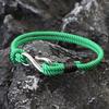 S Shape Fish Hook Double Layer Bracelet Men Women Handmade Milanese Rope Stainless Steel Hand Rope Beach Jewelry Accessories