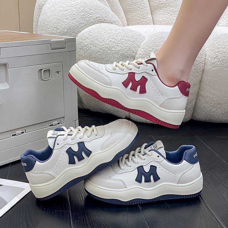 Color Matching White Shoes Women's Autumn and Winter New Platform Sneakers Casual Special-Interest Design Shoes Sports Shoes