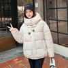 2025 new women's short loose bread clothes cotton clothes winter fashion hooded thickened cotton clothes warm jacket