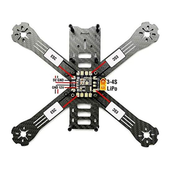 PDB-XT60 Dual BEC 5V/2A 12V/0.5A Output Power Distribution Board for Multicopter