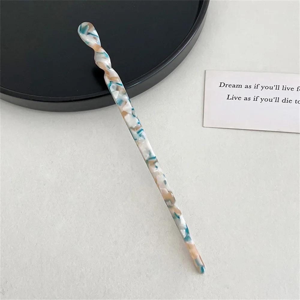 Chinese-Style Hair Sticks Vintage Acetate Resin Marbled Women Hairpins Headdress Headwear Wedding Jewelry Hair Accessories