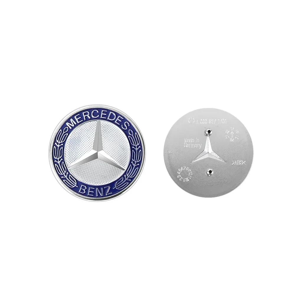 

New 2025 Hot 57MM ABS Car Front Emblem Cover Stickers Auto Decoration Accessories For Mercedes Benz AMG AMG A B C Class GLA CLA