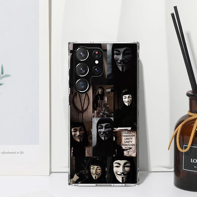 

Anonymous V Mask Phone Case For Samsung Galaxy S26 S25 Edge S24 FE S23 S22 Ultra S21 Plus S20 + Art Fundas Back Cover Galaxy S25 Samsung S22 Ultra