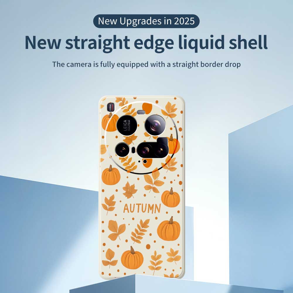 For Xiaomi 15 Ultra Case Autumn Theme Pattern Printing Straight Edge TPU Phone Back Cover