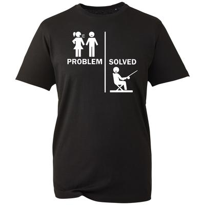 Problem Solved T-shirt Funny Fishing Lovers Sarcastic Top Men's Unisex Gift Tee