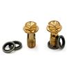 Winova M10XP1.25 Banjo Bolts, 2 Pieces, Resistant Plated Alloy, 4 Washers Included (Gold Plated)