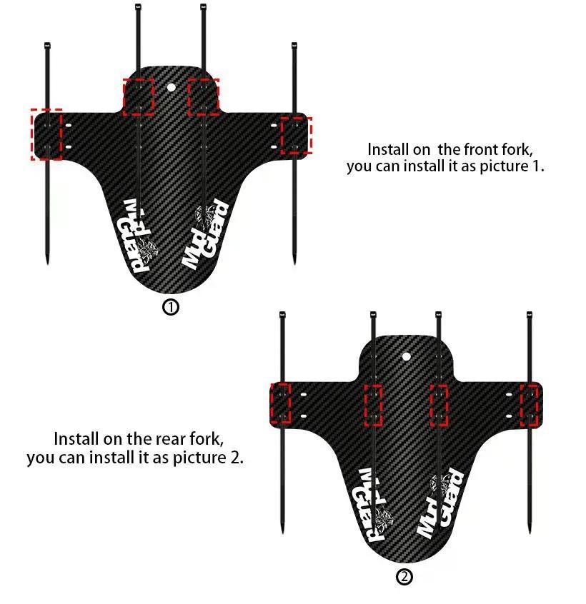 MTB Bicycle Mud Guard Carbon Front/rear Bicycle Mudguard Ultralight Bike Fenders for Road Bike Portable Fenders Cycling Parts