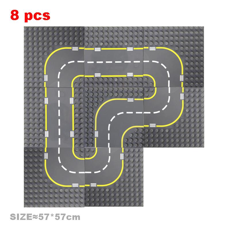 Big Particles Building Blocks City Construct Road Street Base Plates Sets Diy Bricks Accessories Educational Toys For Children