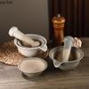 Ceramic Grinding Bowl Baby Food Grinder Rice Paste Bowl Grinding Rod Dessert Bowls Grinding Tools Fruit Plate Salad Bowls Dish