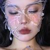 Resin Butterfly Mask Transparent Masquerade Props Retro Halloween Masks  Game Party
