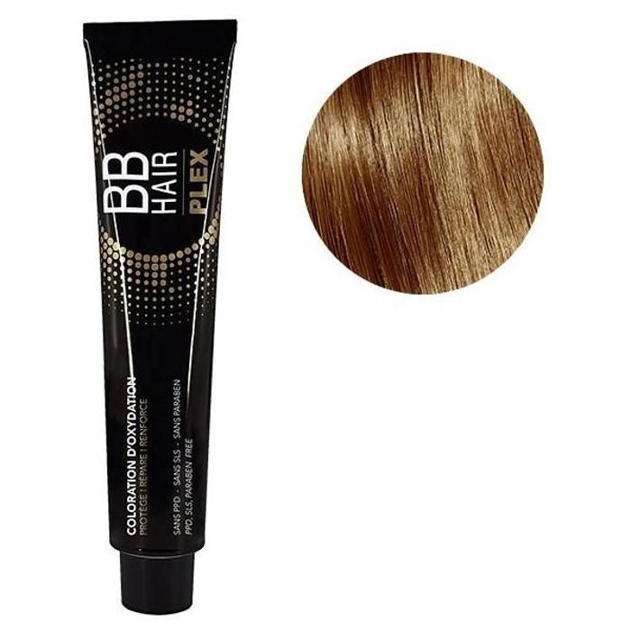 Coloration d'oxydation - GENERIK - BBHair Plex - 8.34 blond clair doré cuivré - 100 ml - Protège, Répare, Renforce