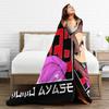 Dandadan Momo Ayase Blankets Flannel Summer Air Conditioning   Multifunction Soft Throw Blanket for Sofa Car Rug Piece