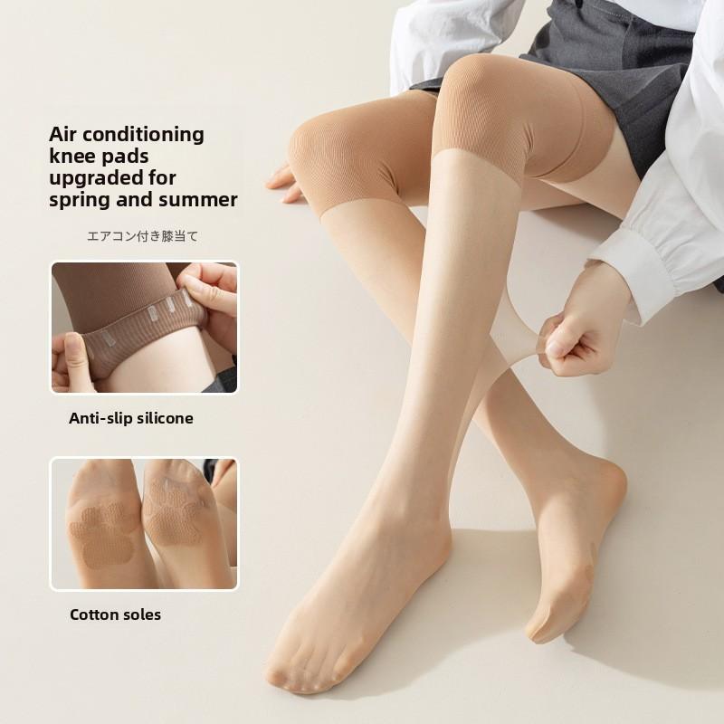 Spring and Summer Knee Support Pantyhose with High Elasticity To Prevent Slippage Anti-Slip Pantyhose To Prevent Hair Snagging Over Knee for Women