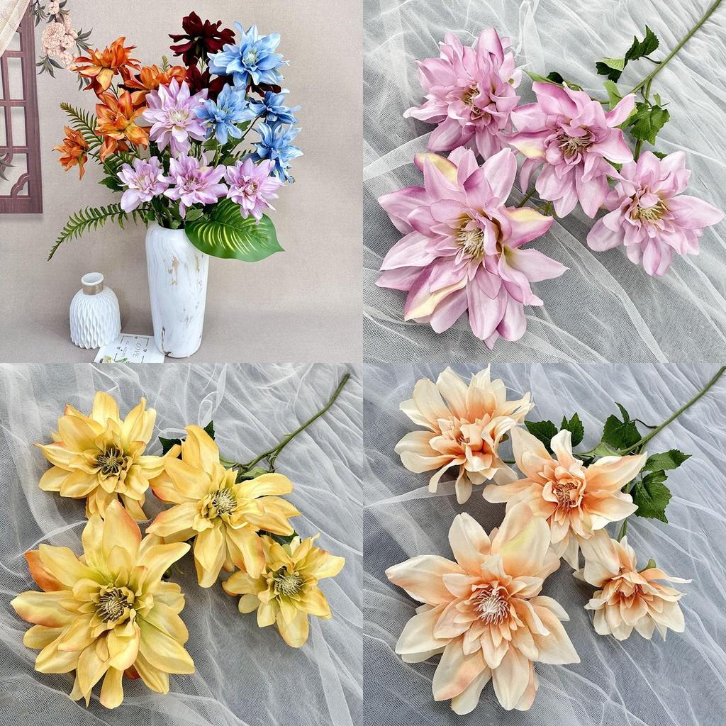 Silk Dahlia Flower Decorations For Wedding Venue And Home Interior Styling