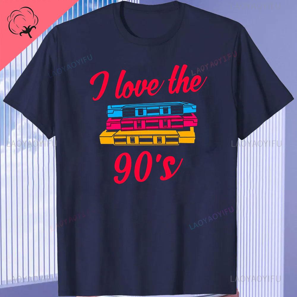 Funny 80s Retro Cotton Tee Clothing Vintage T Shirt Camisetas 1980s Party Gift Turntable Cassette Retro Style Oneck TShirt