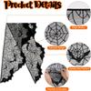 Halloween Indoor Fireplace Mantel Scarf Black Lace Spiderweb Fireplace Cover For Halloween Mantle Decor Festive Party