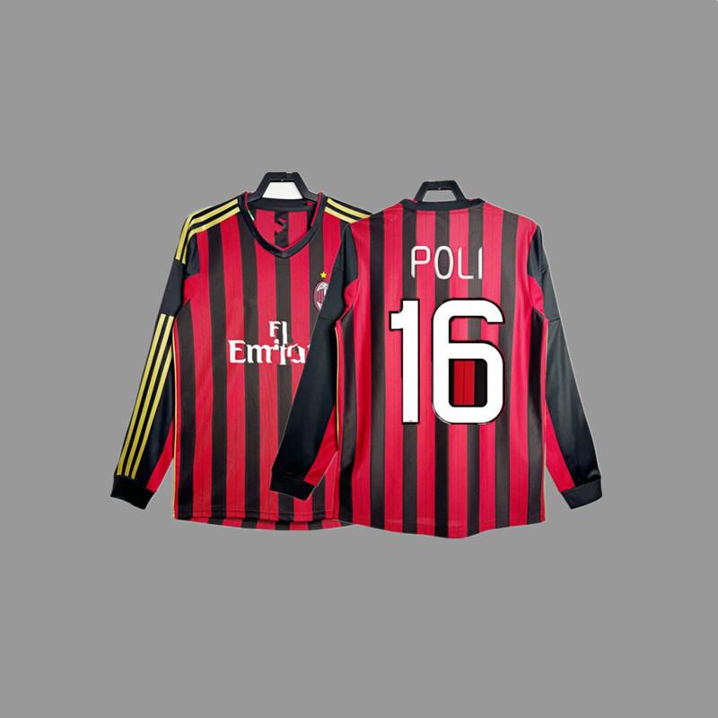 Vintage jersey AC Milan Maldini Kaka Inzaghi Pirlo football jersey classic nostalgic tracksuit S