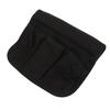 Chair Armrest Bag Large Capacity Waterproof Canvas Beach Chair Hanging Storage Pouch for Outdoor Camping Picnic Black
