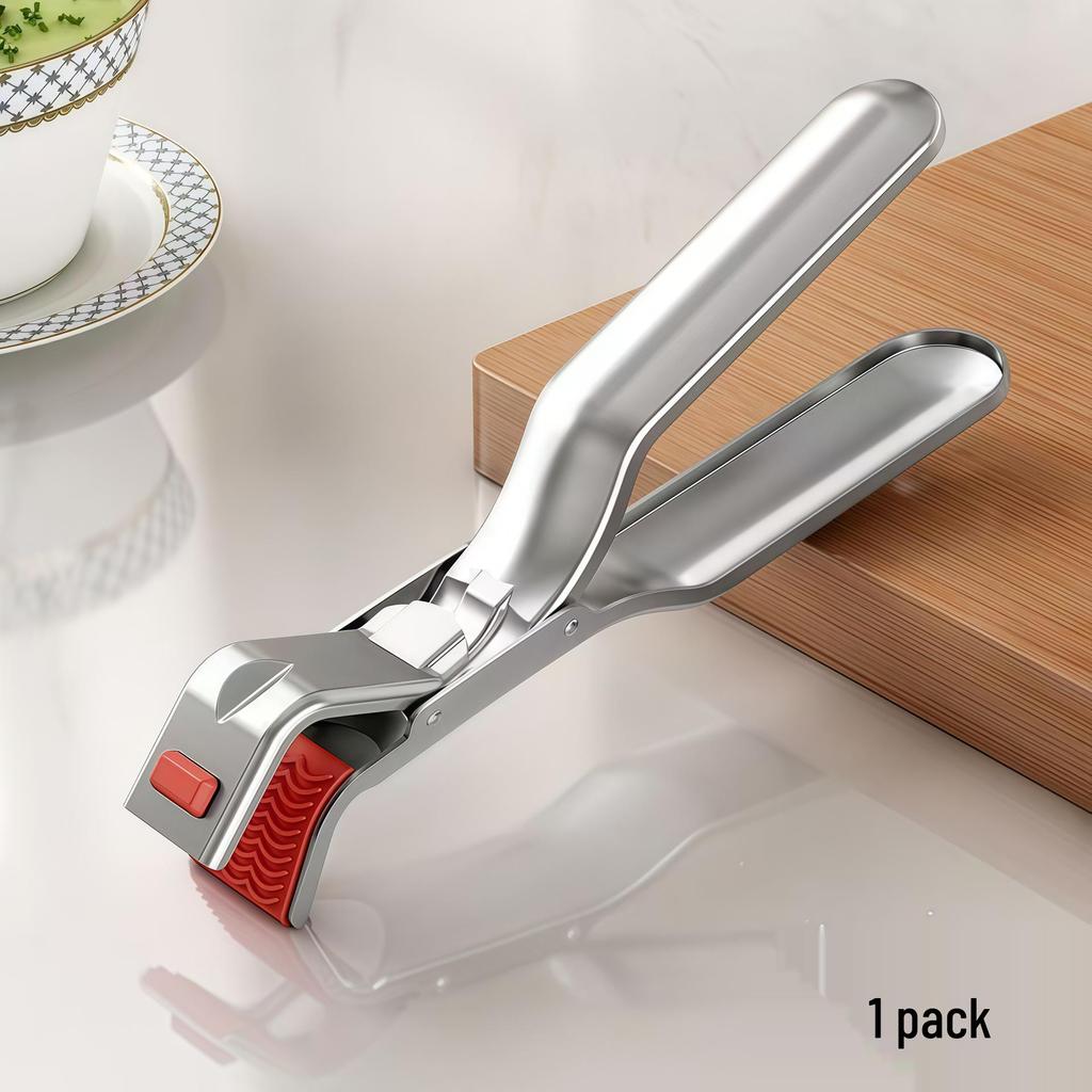 Anti-Scald Stainless Steel Silicone Non-Slip Bowl and Dish Clip for Kitchen and Microwave Use
