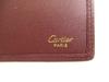 Authentic Cartier Must De Cartier Bordeaux Leather Flap Bill Wallet Checkbook Holder #b244  Open Box