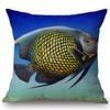Summer Home Decoration Oil Painting Tropical Ocean Fish Sofa Throw Pillow Cover Nemo Fish Cotton Linen Cushion Cover Cases