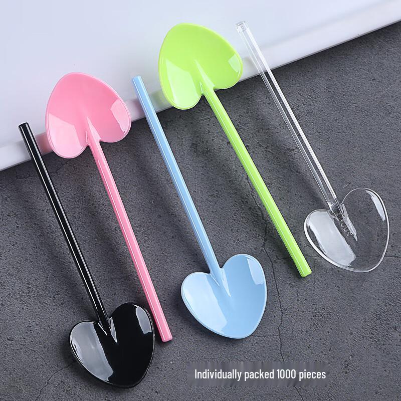 ZISIZ Disposable Multi-Color Ice Cream & Dessert Spoons (1000-count)