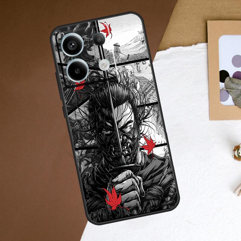 Japan Samurai Ninja Phone Case For Redmi Note 12 13 Pro Plus 9 10 11 Pro 9S 10S 11S 12S Redmi 10C 12C 13C Cover