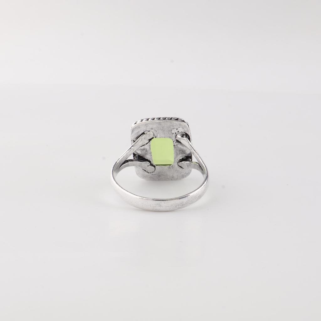 Natural Peridot Gemstone 925 Sterling Silver Jewelry Handmade Wedding Ring For Women RR-71-3