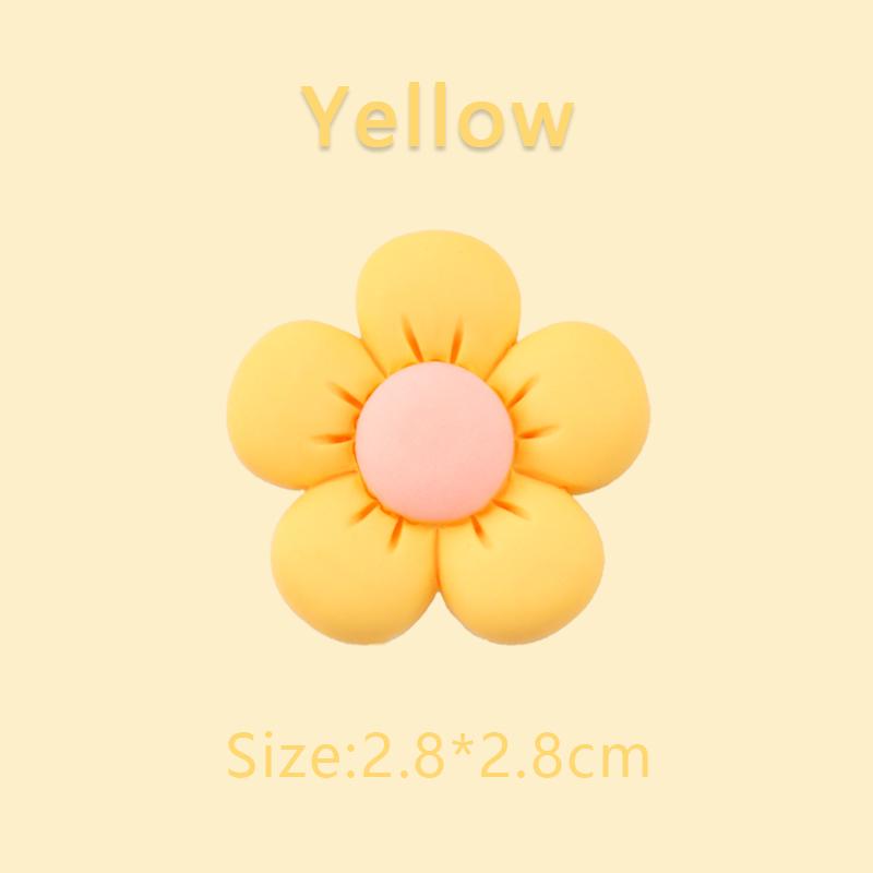 New 1PCS Flower Shoe Charms for Girls Cute Shoes Charm for Adults Teens Kids Kawaii Shoe Decoration with Buttons Clog Sandals