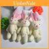 Niedliches 7,5 cm großes Mini-Kaninchen-Plüschtier, perfekt als Hochzeitsgeschenk oder Mitbringsel.