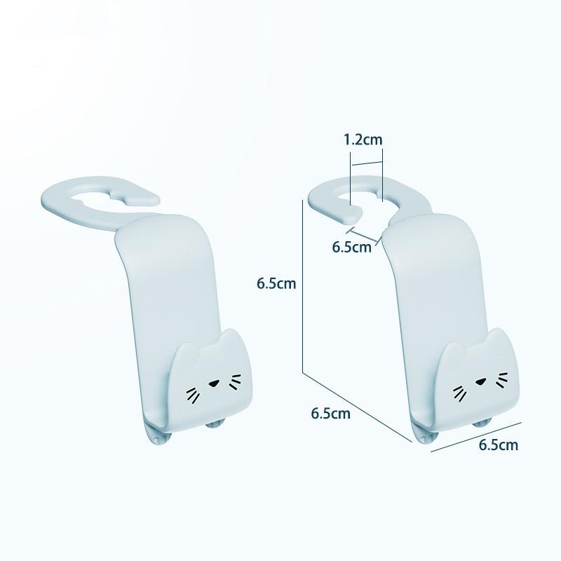 

2 шт. креативный автомобильный крючок, вешалка для автомобильного сиденья с милым котом, крючки для вешалок за сиденьем, аксессуары, крючок-органайзер, сумки, одежда, зажим для вешалки