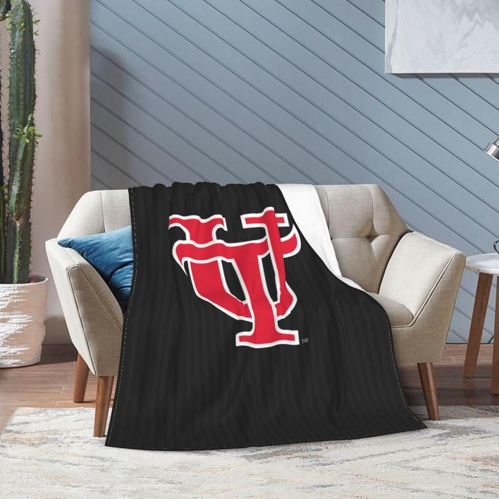 University of Tampa Fleece Blanket, Very Soft Microfiber Flannel Blanket for Couch Warm and Cozy for All Seasons