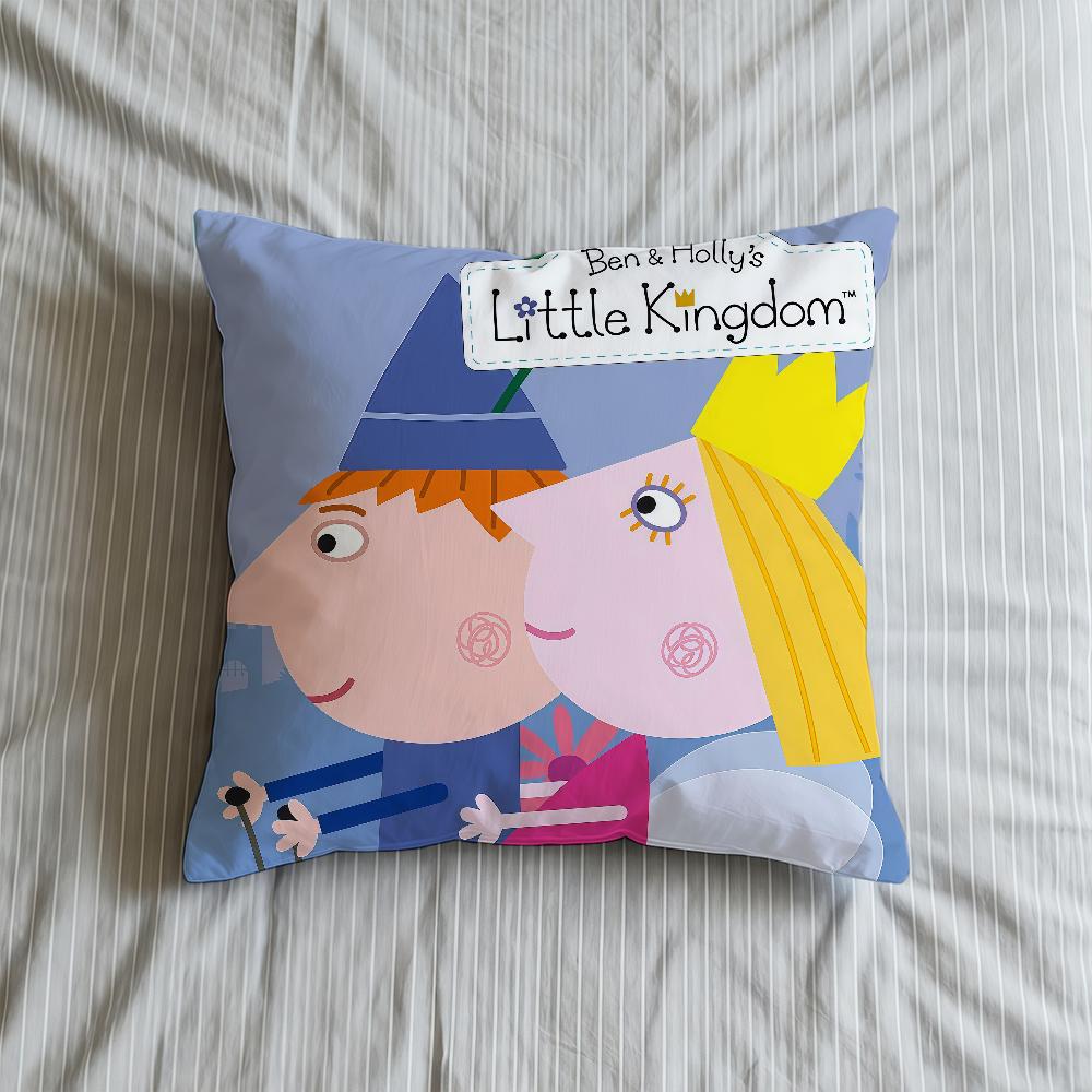 B-BBen H-HHollys Little Kingdom Cushion Cover Decorative Throw Pillow Modern Square Romantic Couch Sofa Bed Car