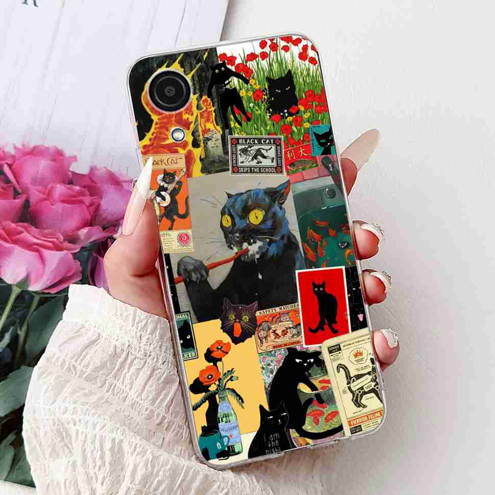For Samsung A03Core Case Soft Silicone Cute Heart Painted Cover Case For Samsung Galaxy A03 Core SM-A032F TPU Fundas Capa