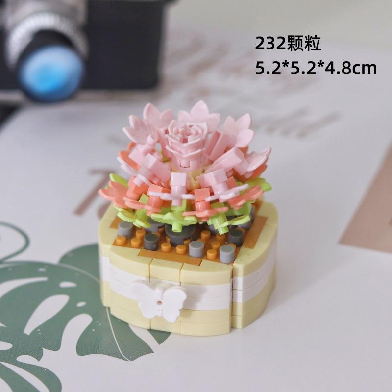 Bloc de construcție Floare pentru Copii de la 6 la 10 Ani Cărămizi Jucării Educaționale Mini Jucării de Construit pentru Copii Fată de la 5 la 7 Ani Jocuri