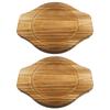 2Pcs Wooden Pot Mat for Hot Pot Multi-Function Casserole Holder Sturdy Heat Resistant Kitchen Accessory Reusable