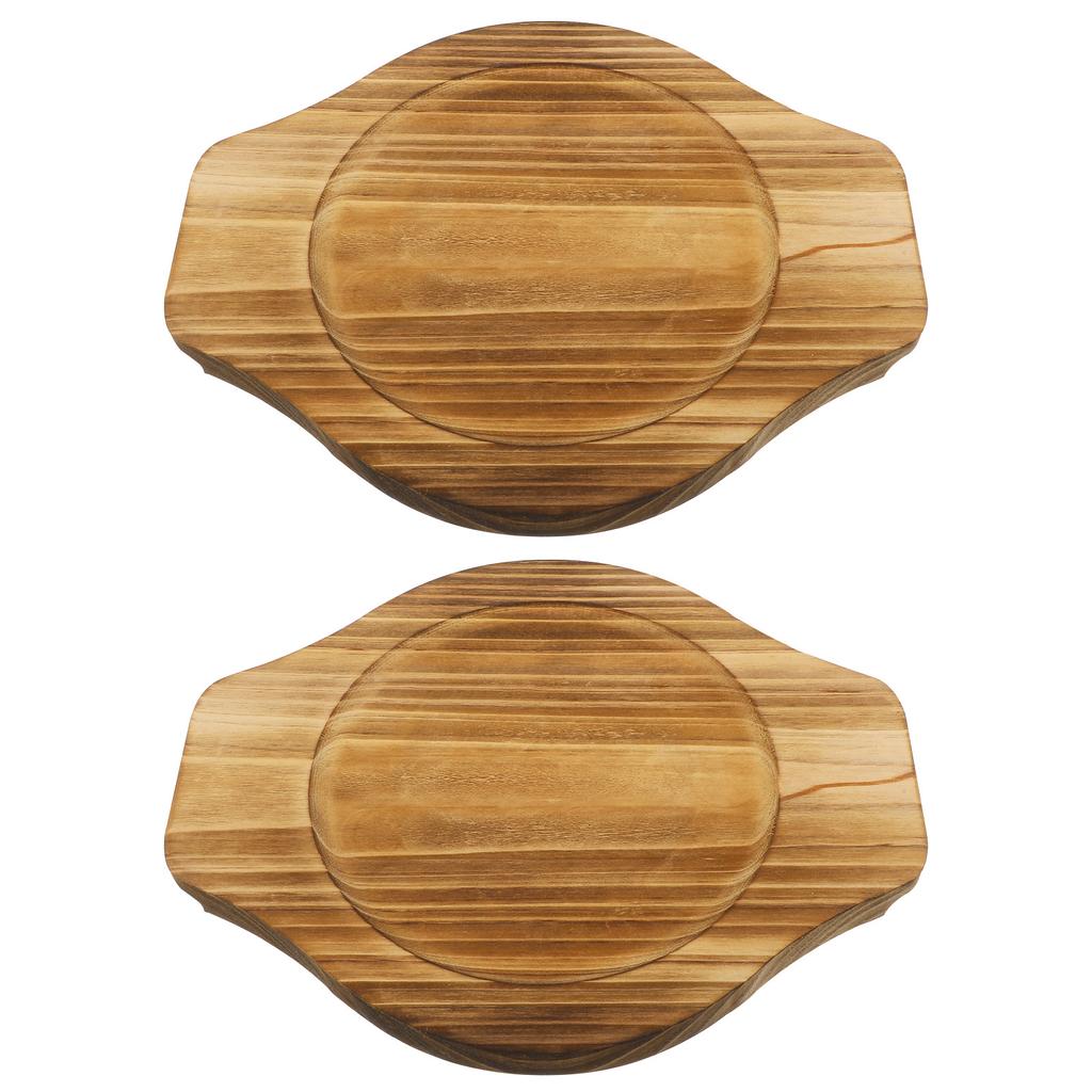2Pcs Wooden Pot Mat for Hot Pot Multi-Function Casserole Holder Sturdy Heat Resistant Kitchen Accessory Reusable