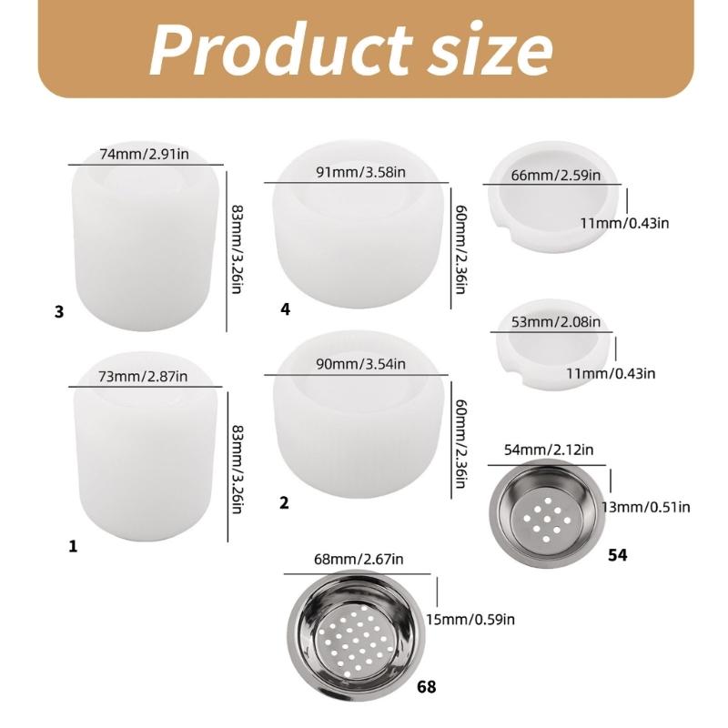 Silicone Molds Stripe Incensed Burners Moulds Candle Cup Making Molds Plaster Molds Craft Supplies Epoxy Resin Molds