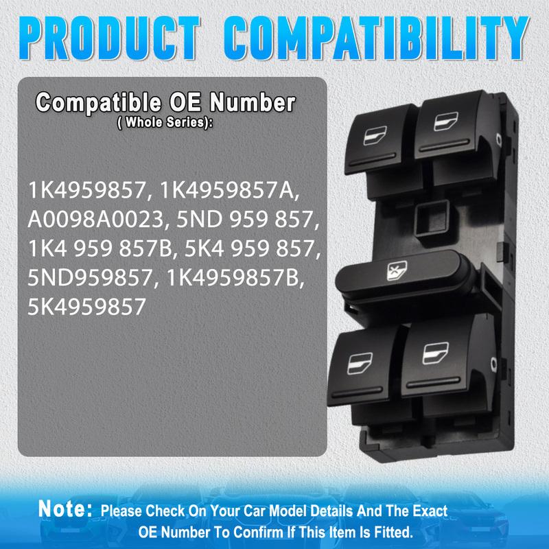 5K4959857  5K4 959 857  Window Control Switch for Volkswagen Passat 2006-2017 Volkswagen GTI 2007-2013