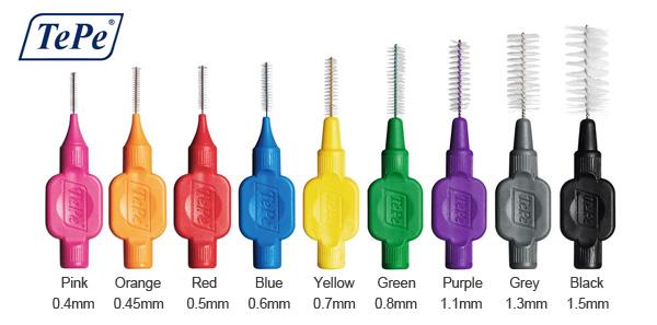 Szczoteczki międzyzębowe 0,4 mm różowe TePe Original 8 szt