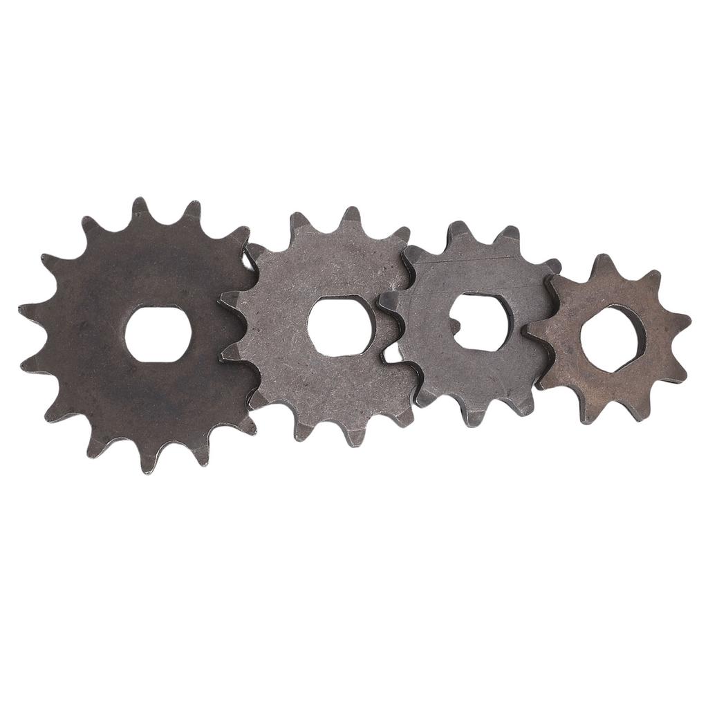 4PCS Scooter Motor Chain Sprocket T8F 15T 13T 11T 9T H Hole Metal Engine Chain Pinion Replacement for 47cc 49cc Dirt